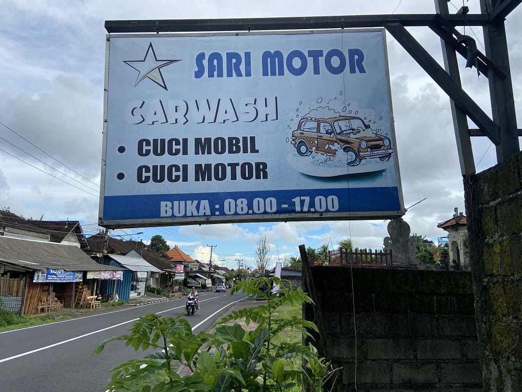 Sari Motor Carwash Sangeh Bali cedule